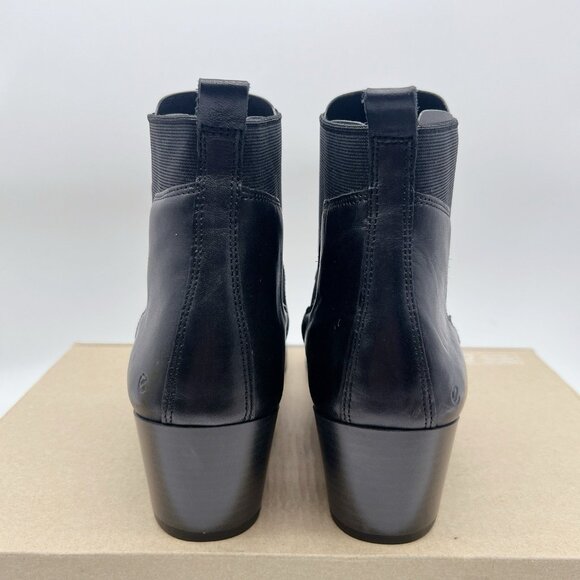 Ecco Shape 35 Black Leather Chelsea Boots Low Heel Womens EU 41 US 10- 10.5 - Picture 8 of 13